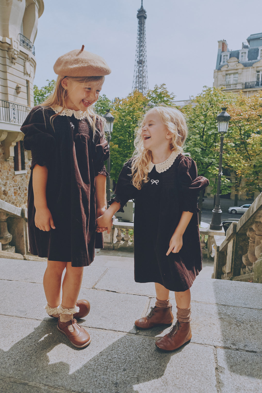 KS2601 GIRLS BROWN DRESS
