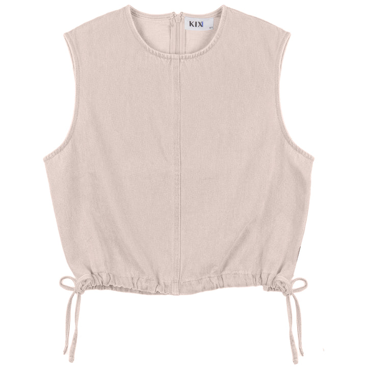 KT716 CROPPED SIDE TIES VEST-PINK