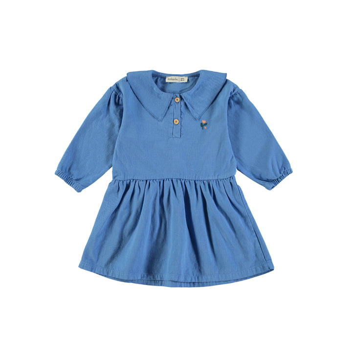 Dresses-Flower electric blue
