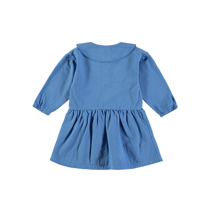 Dresses-Flower electric blue
