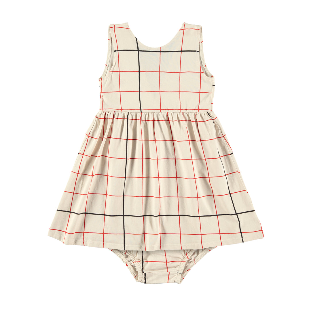 DRESS+BLOOMERS-Grid Red