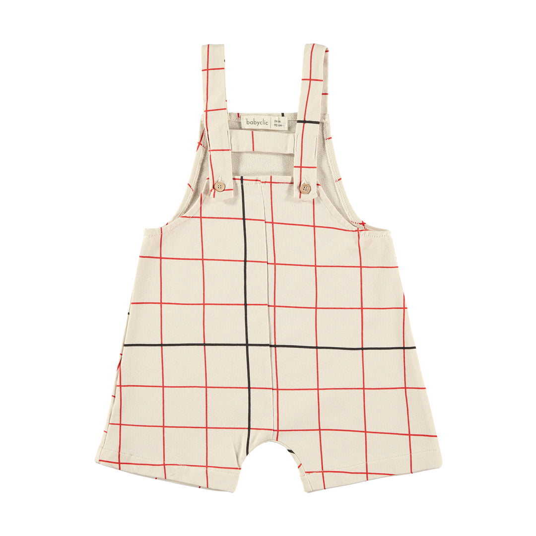 SHORT OVERALL-Grid Red