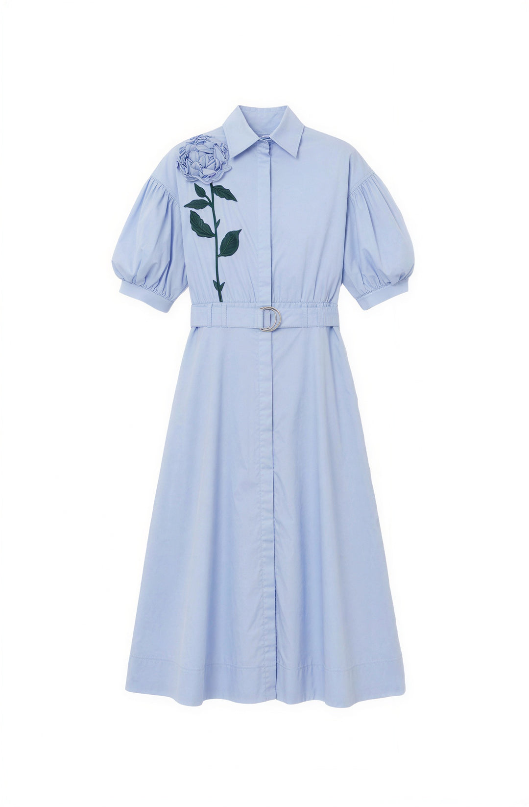 L311-Victoria Applique Dress-Blue XXS