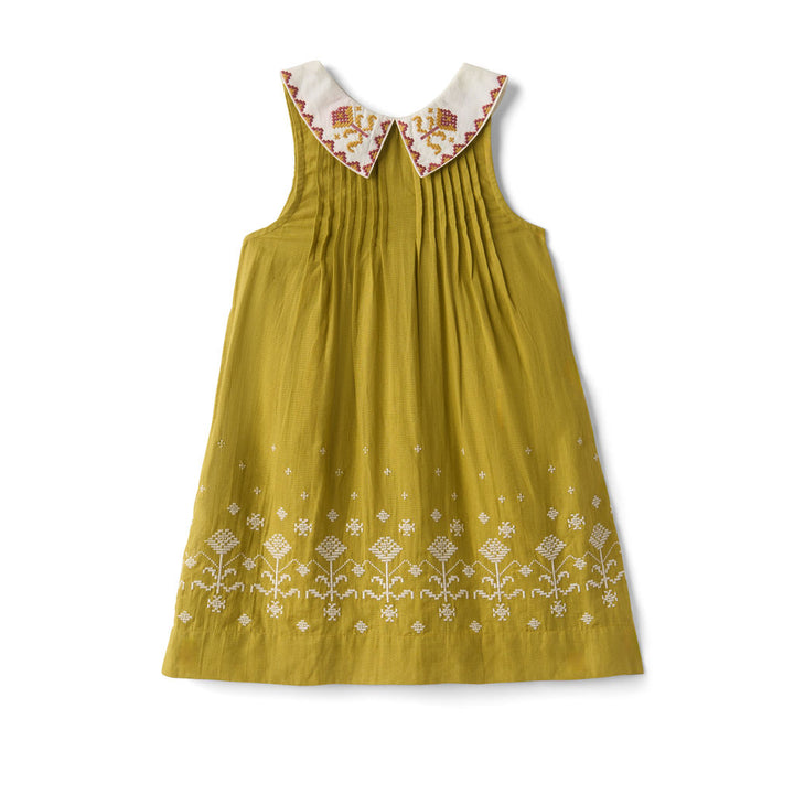 Sofie Sleeveless Shift Dress in Chartreuse