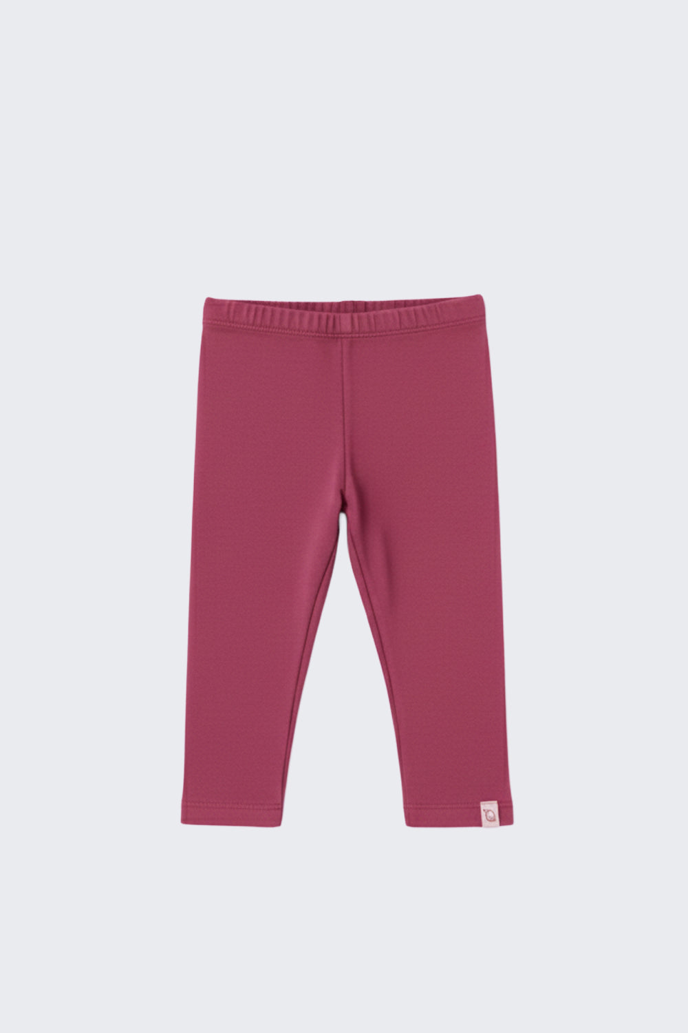 LEGGING234W6 ELASTIC FLEECE BABY LEGGINGS - PRUNE
