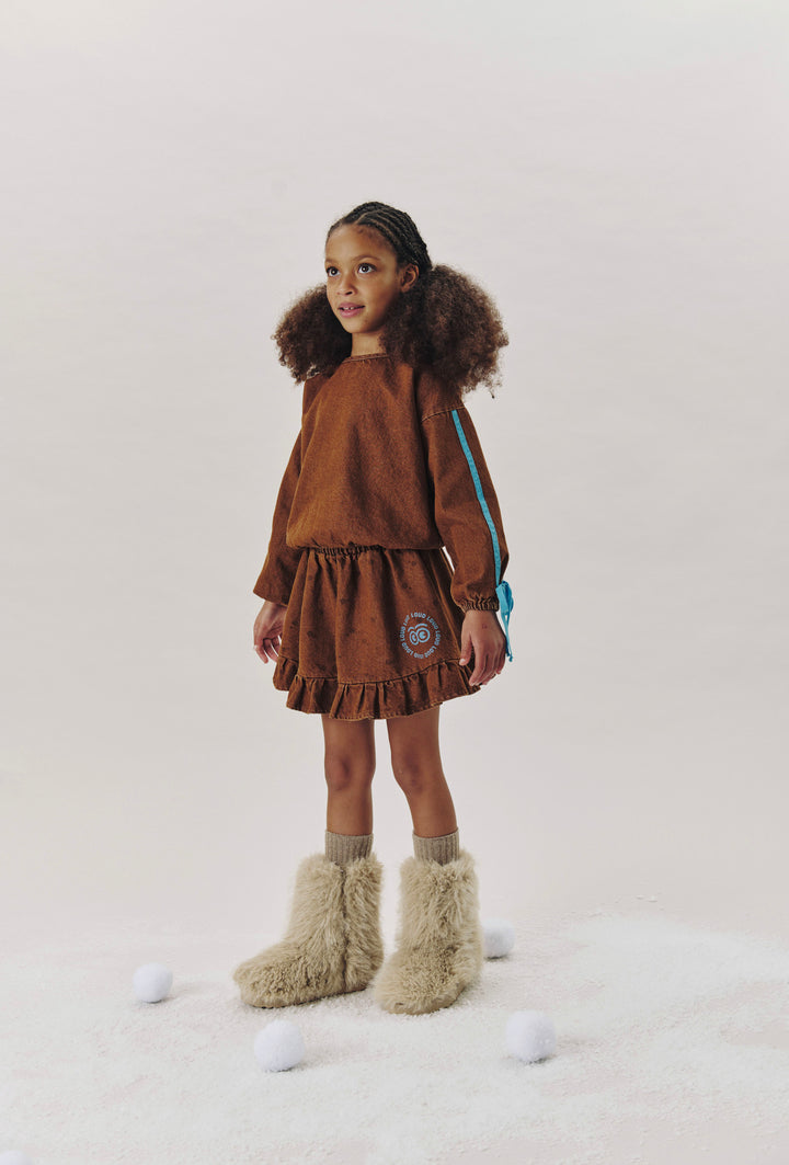GDS01 ALPINE MINI SKIRT - CHOCO POLKADOT