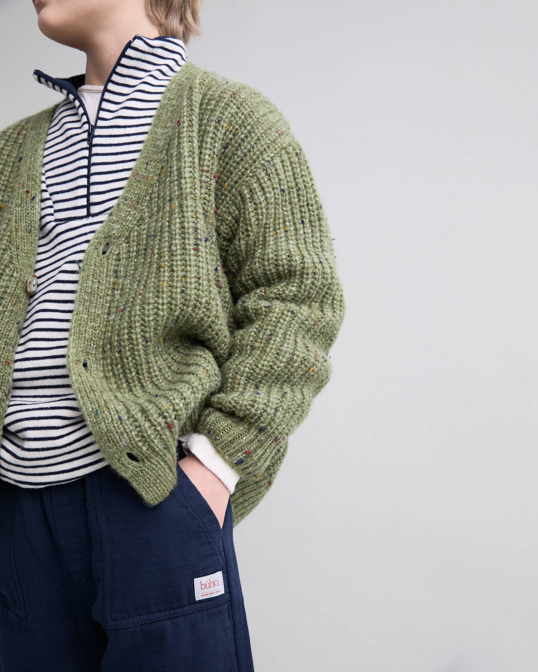 33 SOFT STRIPES SWEATSHIRT - NAVY