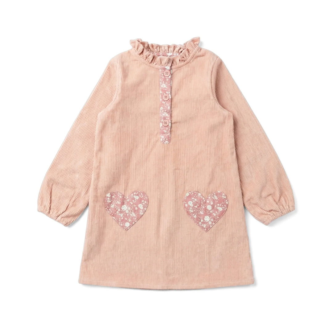 W261024 DRESS SYLVIE BIG CORDUROY - PINK