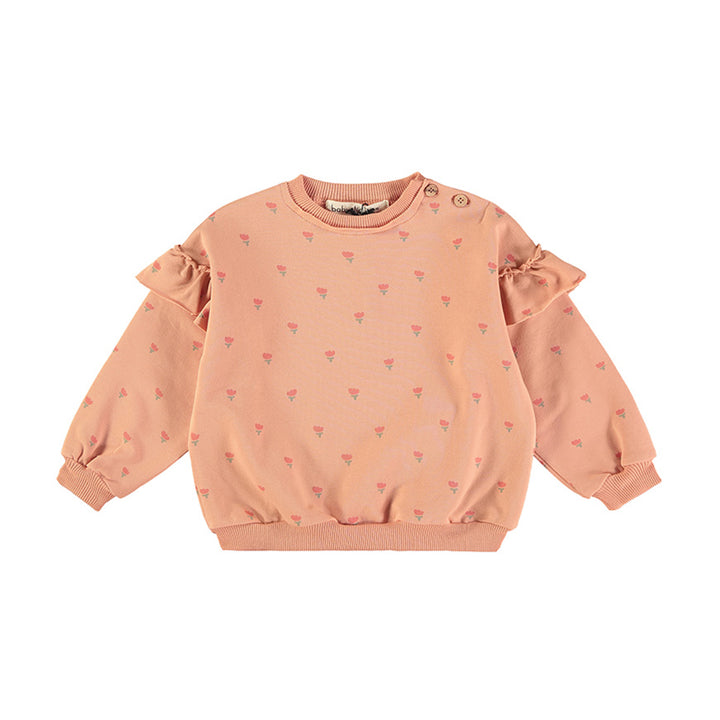 SWEATSHIRT - POPPIES APRICOT