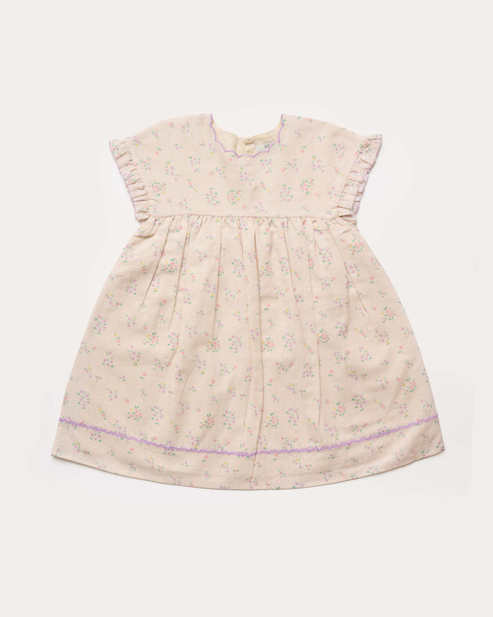 LILA DRESS-PAINTED BOUQUET