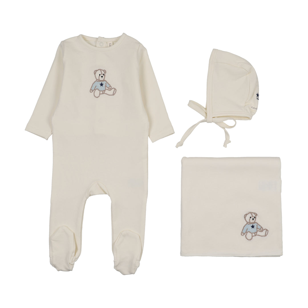 SWEET BEAR LAYETTE SET - BLUE