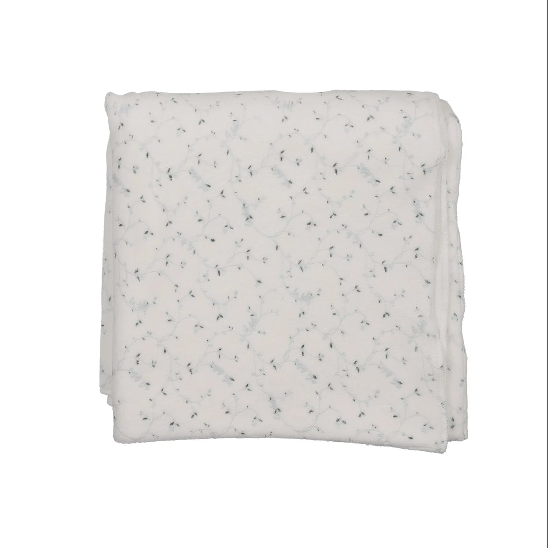 BRANCH PRINT SWADDLE - CREAM/BLUE