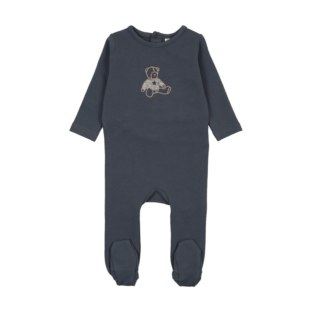 SWEET BEAR FOOTIE - OFF NAVY