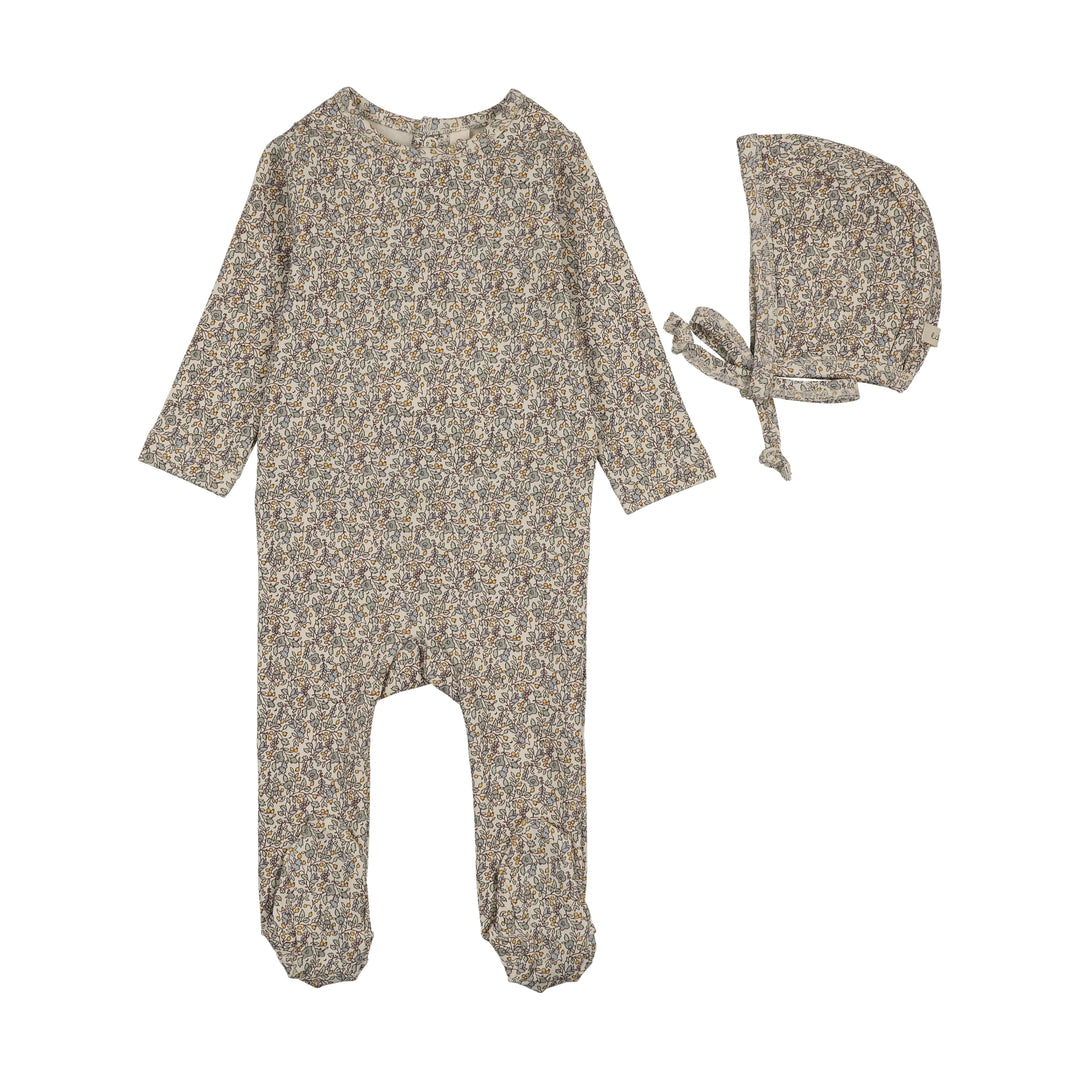 SWEET LIBERTY PRINT FOOTIE SET - PINK