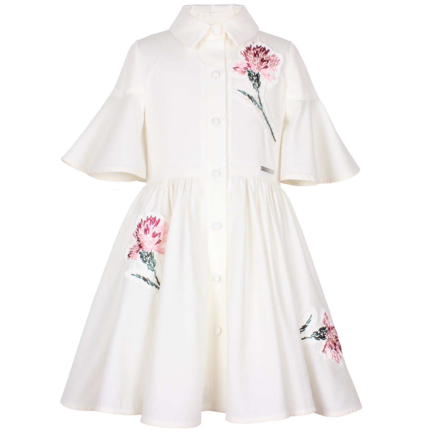 AZ-40601 - Little Sister Dress - Flower Embroidery – whoopikids