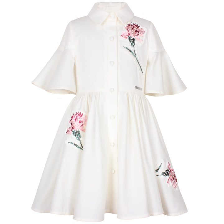 AZ-40601 - Little Sister Dress - Flower Embroidery