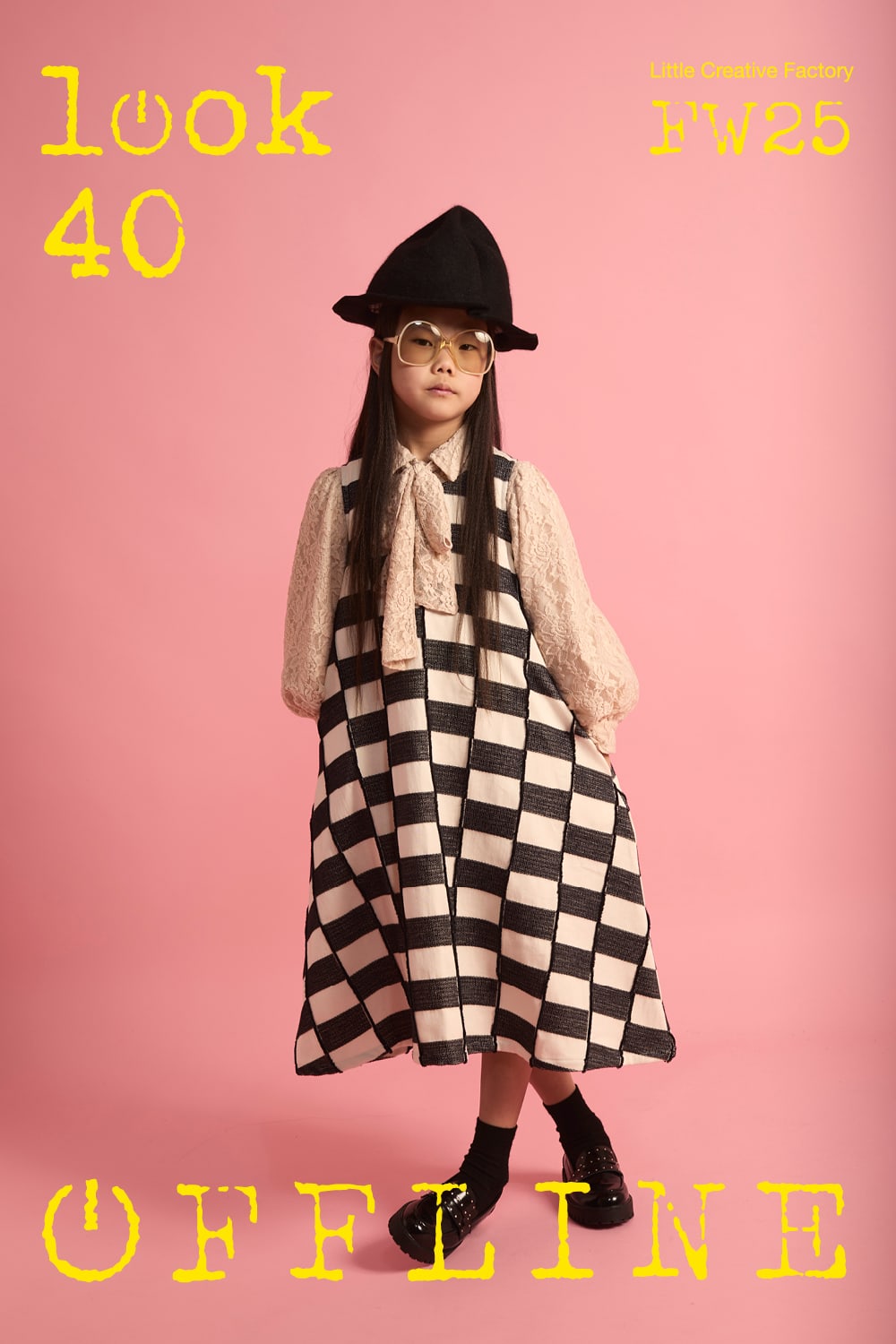 High Trail Apron Dress-Black & Cream