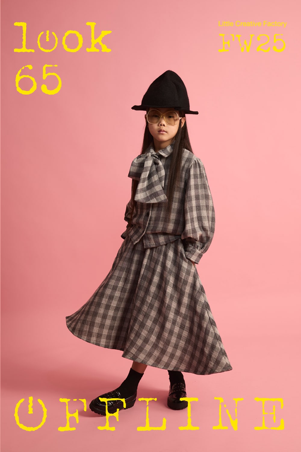 Check bow blouse-50