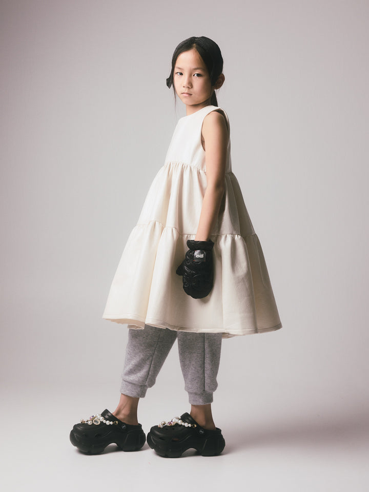 K026A 190-3014 Electra Apron Dress - White