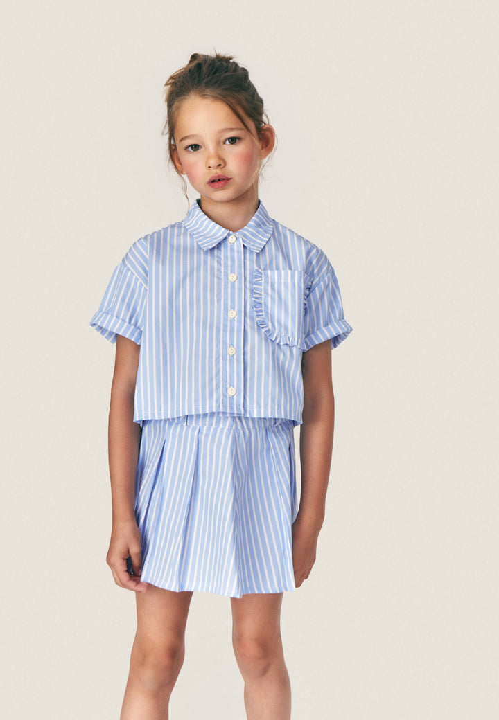 SIA POPELIN SKIRT CUSTOM - POPELIN (ECRU/BLUE)