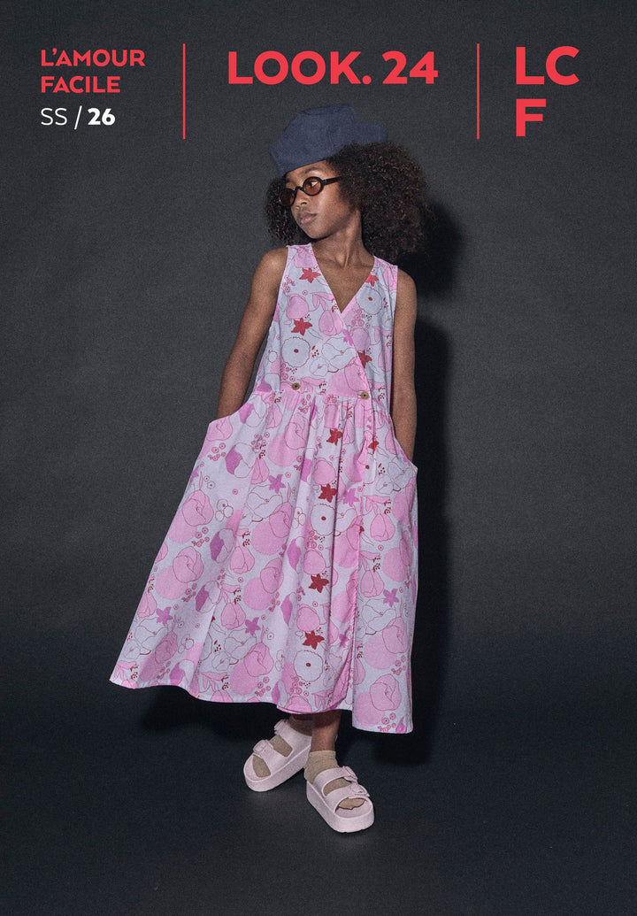 CORAL REEF APRON DRESS-Flower Print