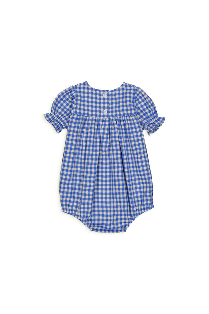 LUCETTE ROMPER GINGHAM BLUE
