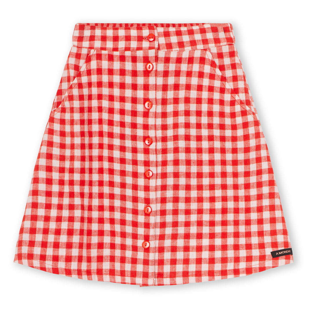 Summer Skirt-Poppy Check