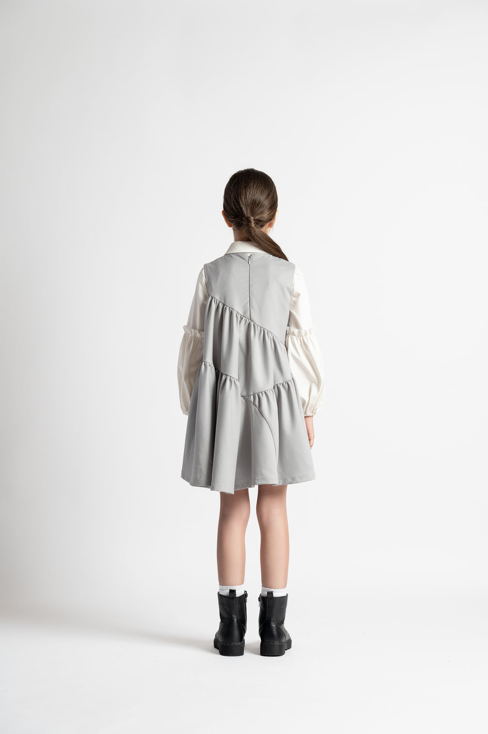 25WAGDRE00037-MAGNOLIA-SLEEVELESS FLANNEL SHORT DRESS-LIGHT GREY
