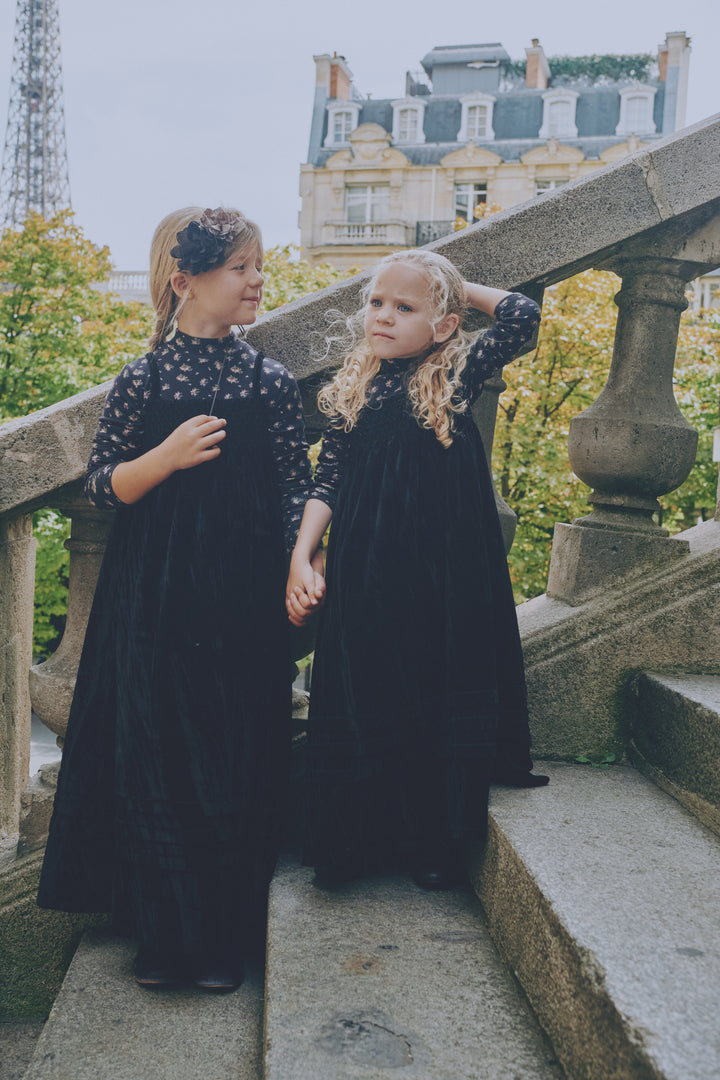 MC2602 GIRLS VELOUR MAXI BLACK