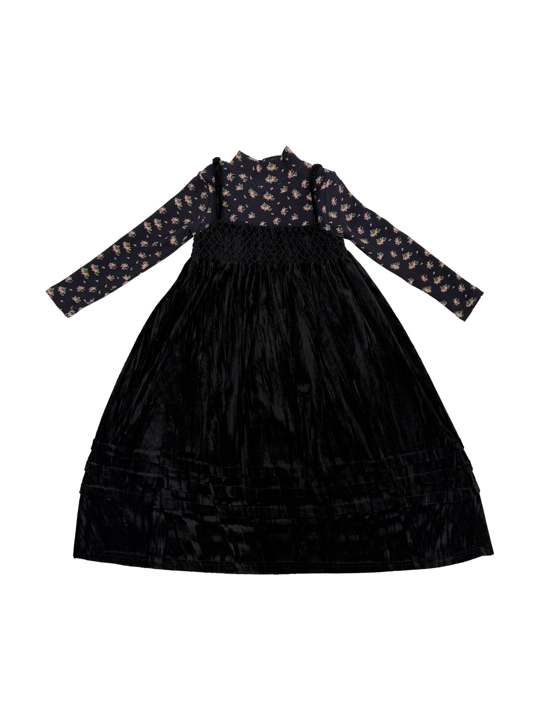 MC2602 GIRLS VELOUR MAXI BLACK