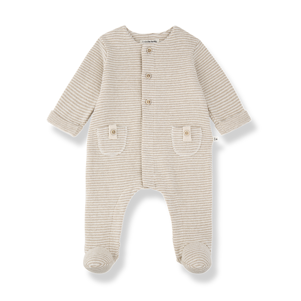 METZ JUMPSUIT W/FEET - BEIGE