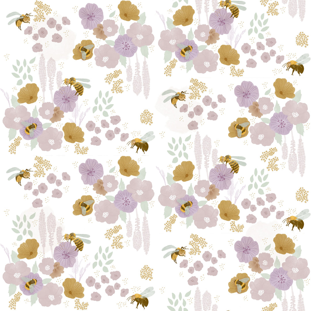 1308-Flower Bees Boho Jumpsuit