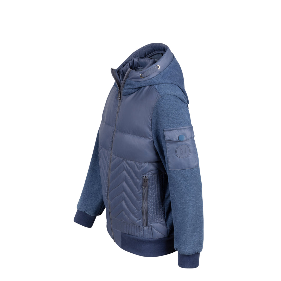 MJ206-Kids Knit Sweater Puffer -Blue