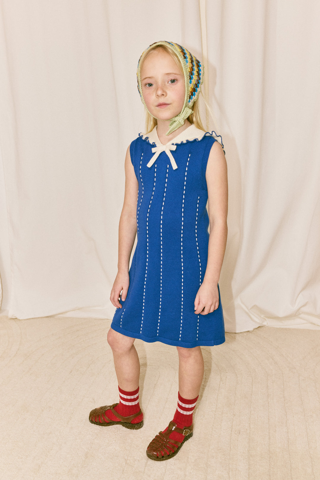 LUCILLE DRESS-BLUE RIBBON