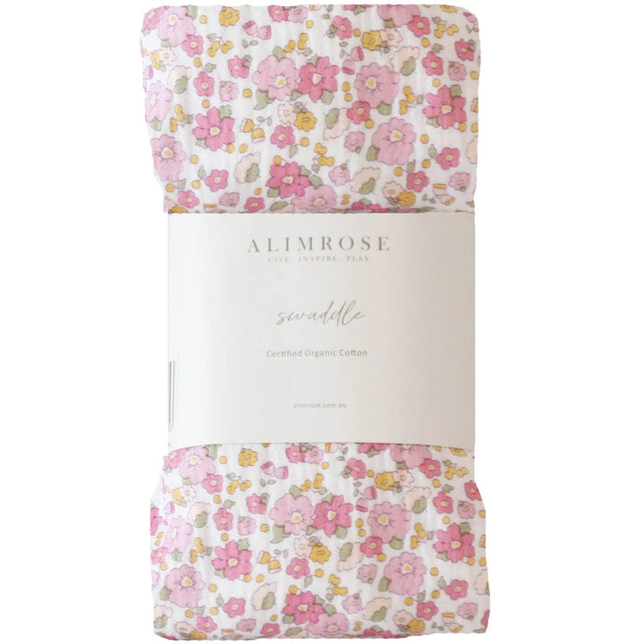 MW20RG - Muslin Swaddle Rose Garden