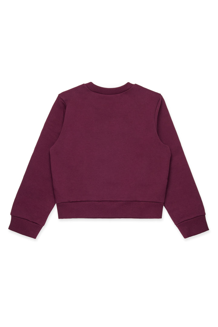 MX0037 MX056-MAXS3F GIRLS SWEATSHIRT W/ SQUARE LOGO-MX40A PLUM BLUE