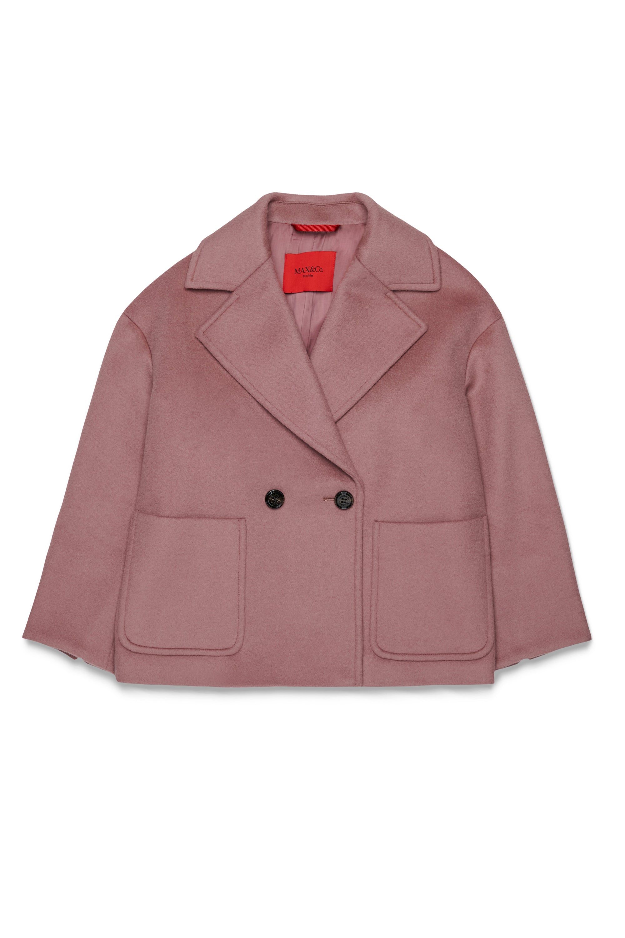 FW26 MX0229 MAUVE MAXJ35F SHORT WOOL COAT – whoopikids