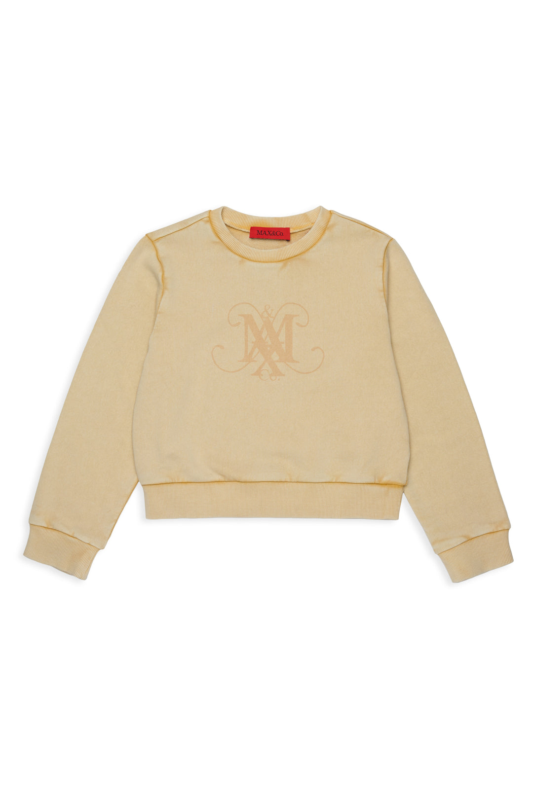 MX0358 MX01X DIJON ACID WASHED SWEATSHIRT WITH MONOGRAM LOGO