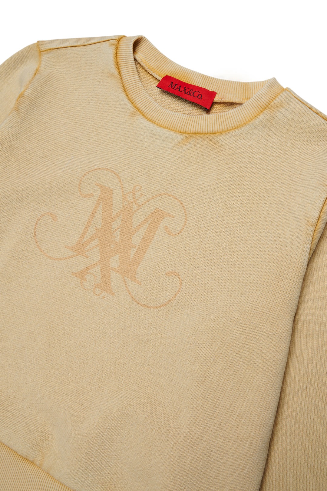 MX0358 MX01X DIJON ACID WASHED SWEATSHIRT WITH MONOGRAM LOGO