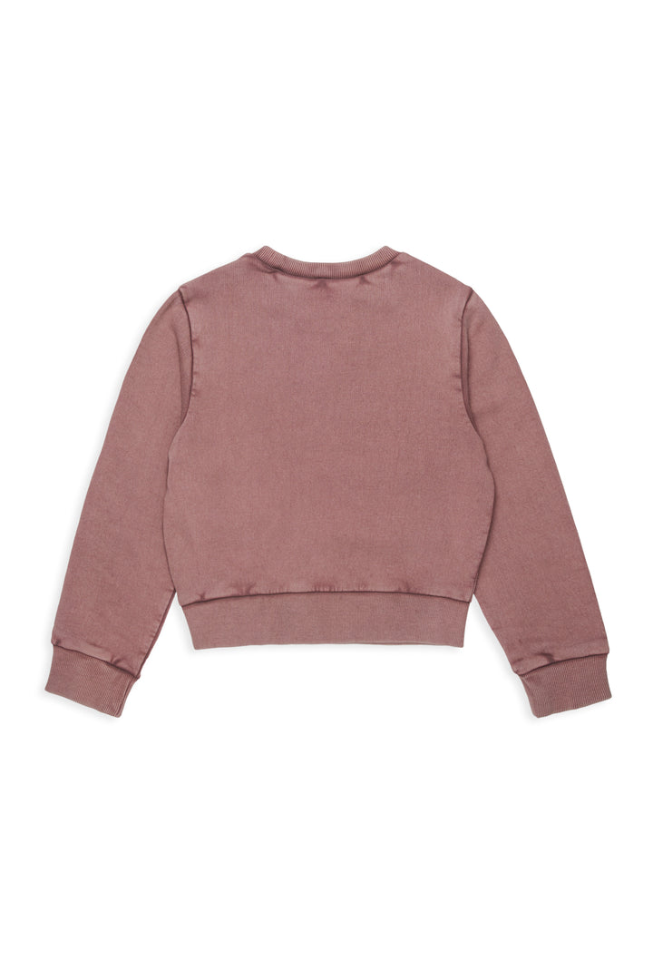 MX0358 MX01X MAUVE ACID WASHED SWEATSHIRT WITH MONOGRAM LOGO