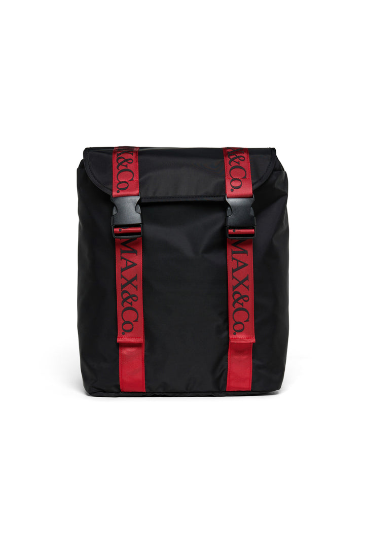 MX0362 MX02T BLACK MAXW13F BACKPACK WITH LOGO ON CONTRASTING STRAPS