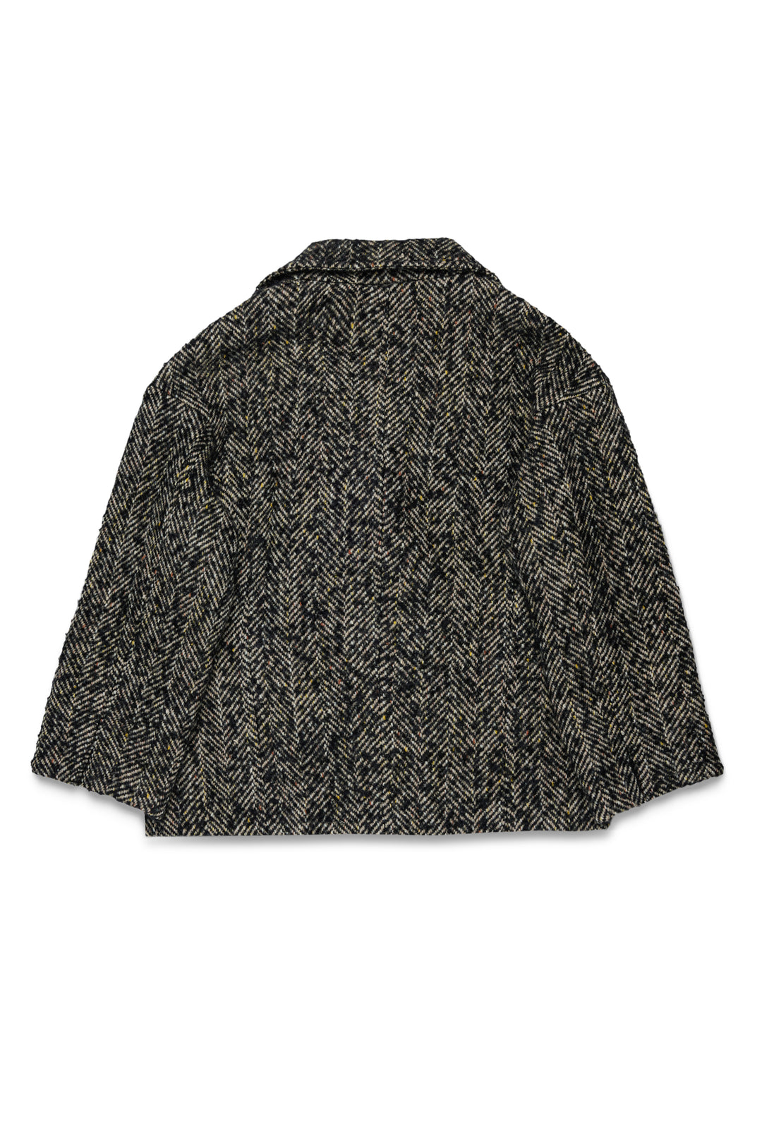 MX0440 MX02N BLACK MAXJ35CF HERRINGBONE SHORT COAT