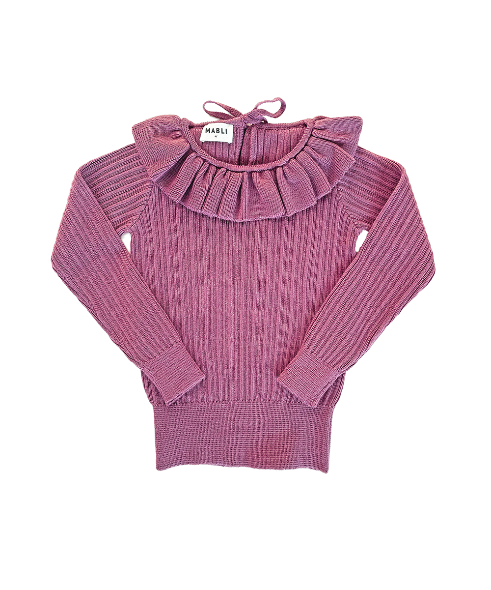 MAB860 - CASSIE SKINNY RIB - DN WOOL DAMSON/B