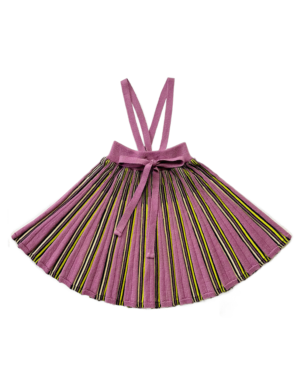 MAB862 - GWENNAN SKIRT - DMS WOOL DAMSON STRIPE/B