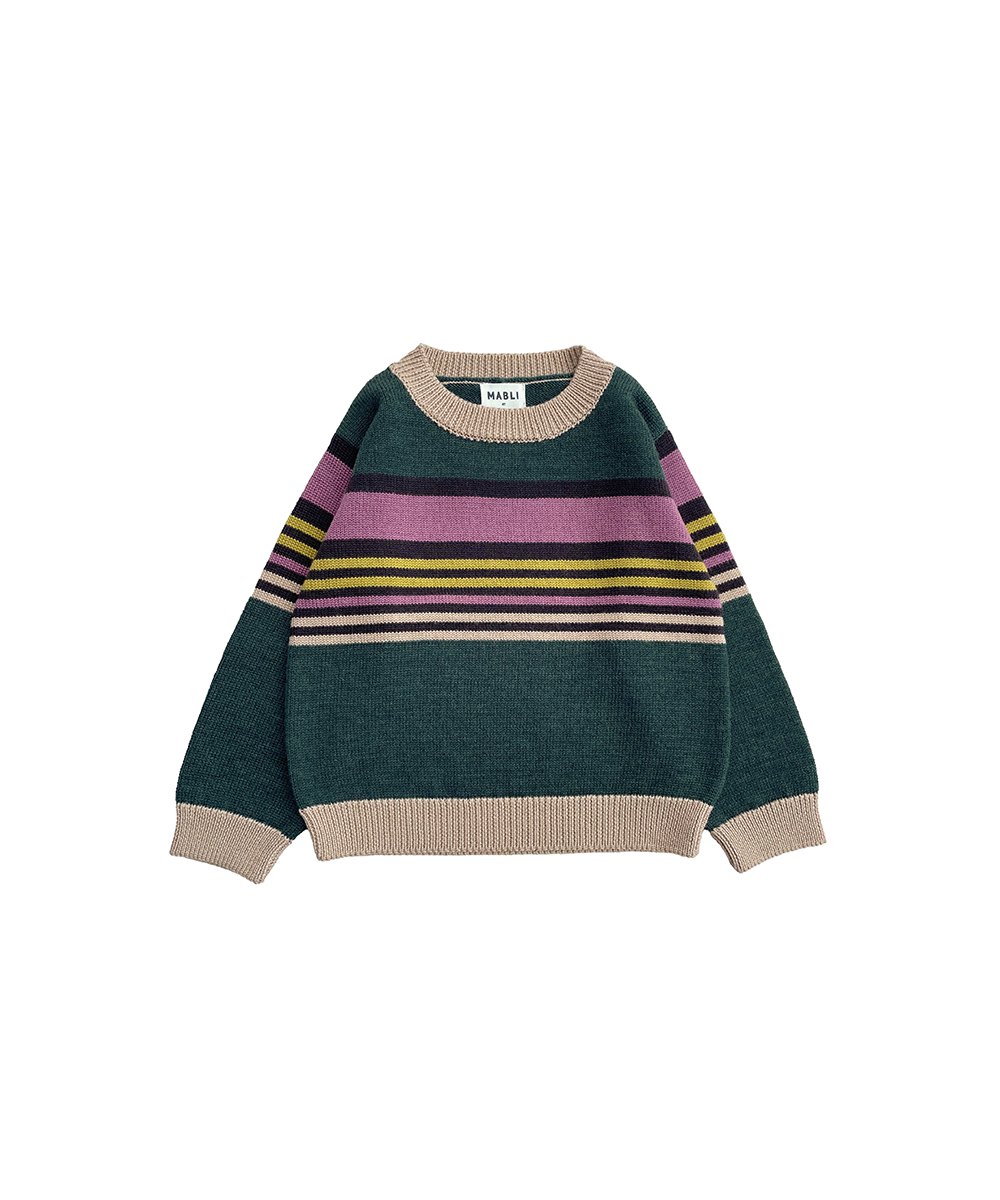 MAB863B - SGIO PULLOVER - PM WOOL PINE MELANGE/C
