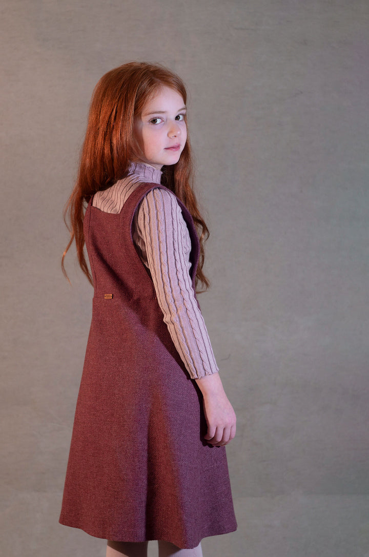 MOD.18.2 MAUVE PERKINS NECK KNITTED SWEATER