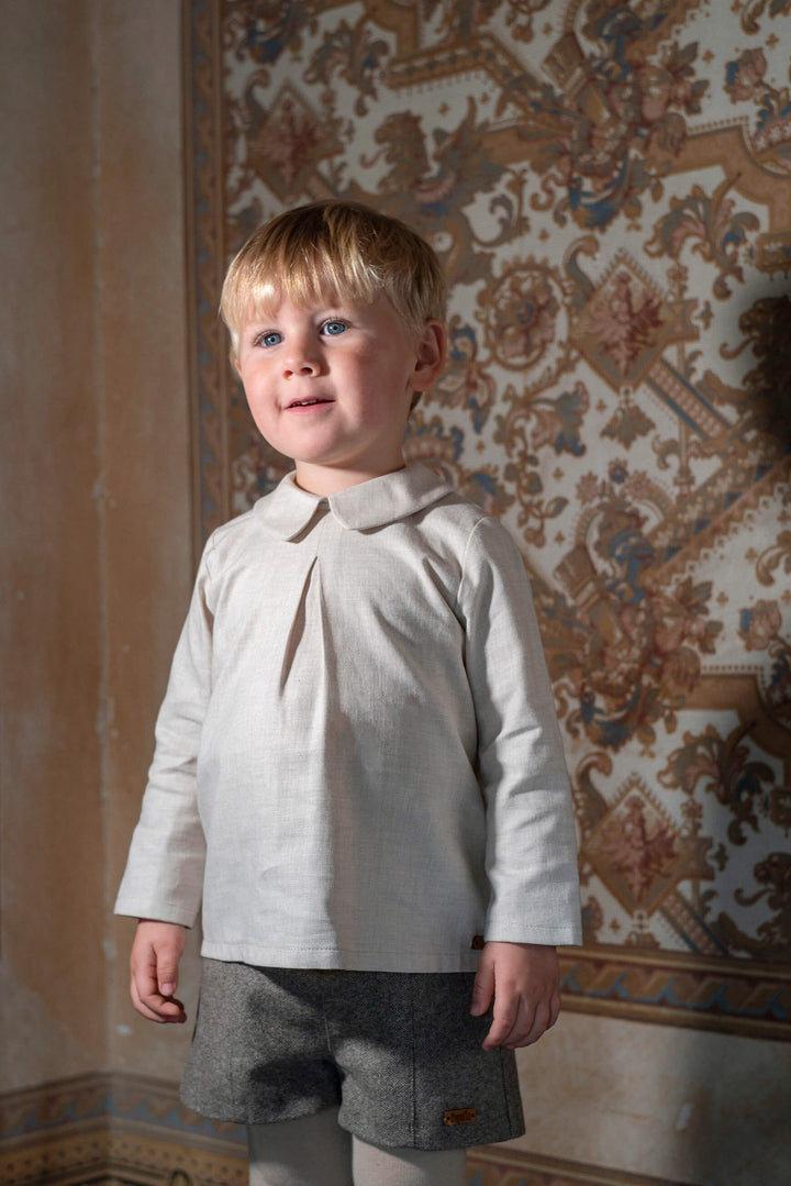 MOD.19.2 SAND BLOUSE WITH PLEAT
