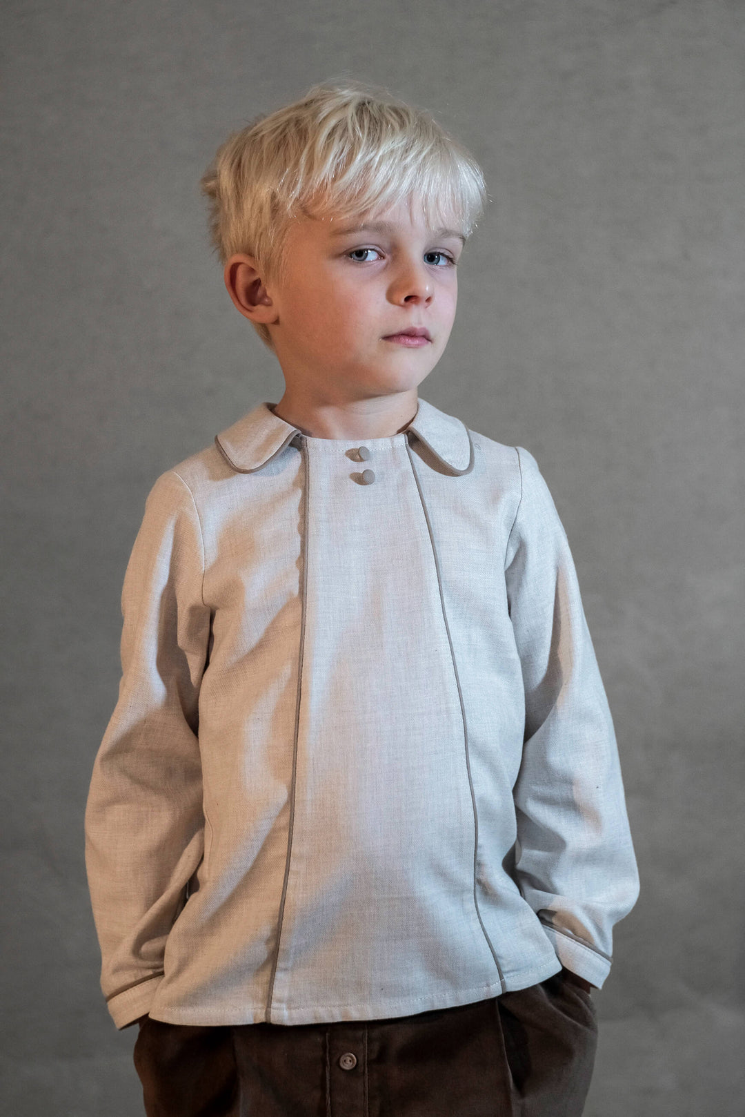 MOD.20.1 SAND PANELLED BLOUSE