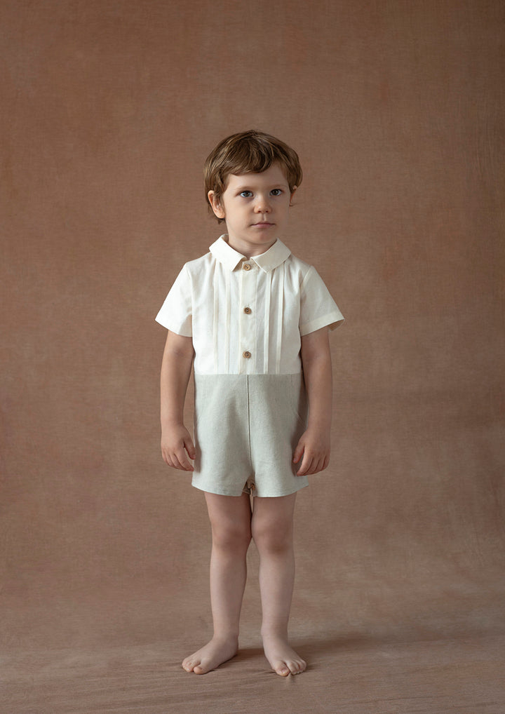 MOD.8.1 SAND OXFORD TWO-TONE JUMPSUIT