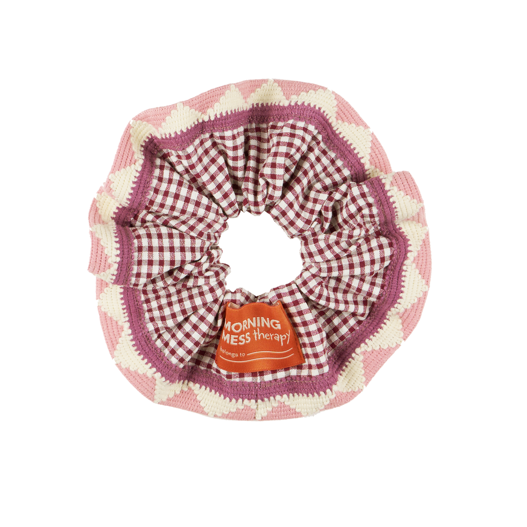 MMT ELISA PINK WOOD ELISA SCRUNCHIE ORGANIC COTTON
